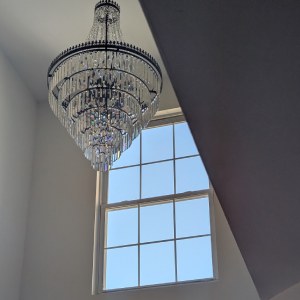 Elegant Chandelier Installation