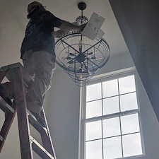 Elegant chandlier Installation 5