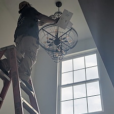 Elegant chandlier Installation 1